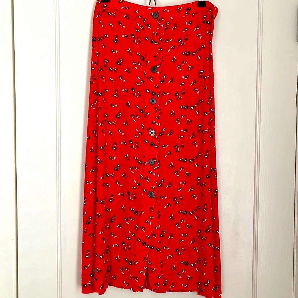 Gap midi button front skirt